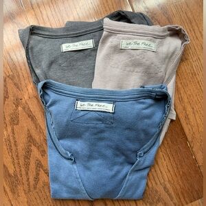 Set of 3 shirts: We The Free Scoop Neck Short Sleeve Tees